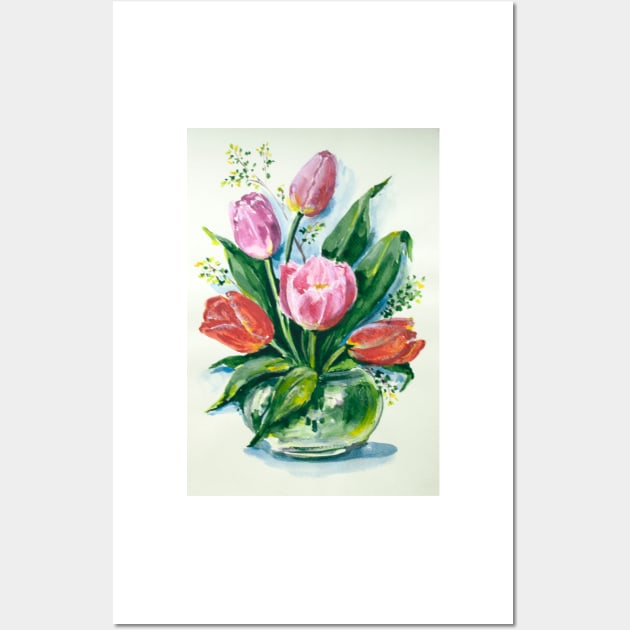 Bouquet of Tulips Wall Art by JeLoTall